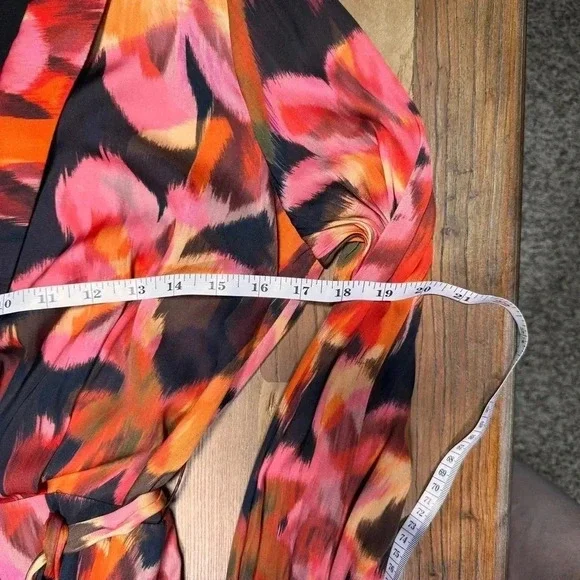 Tart Glenna Poly Satin Dress, Bromeliad Ikat, Size M - Picture 7 of 14